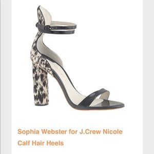 Sophia Webster for J. Crew Nicole calf hair heels.